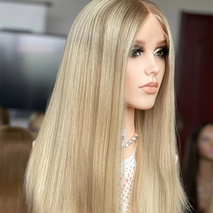 Proveedor de PELO SHY para pelucas de cabello humano kosher judías rusas prearrancadas HD encaje superior pelucas judías con nudos blanqueados - Product Image 1