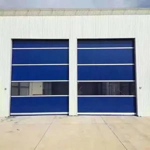 Pintu Garasi Kain Plastik PVC dengan Cepat Menggulung Pintu Penutup Bergulir Berkecepatan Tinggi Pintu Eksterior Harga Bagus