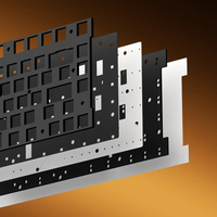 Clavier à interrupteurs magnétiques sur mesure OEM, disposition 75 %, à effet Hall, usinage de précision, alliage d'aluminium 6063, moules existants, prix usine
