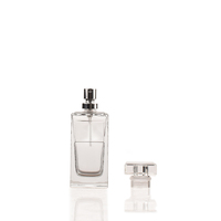Flacon de parfum en verre unique de qualité fabricant, 30 ml, vide, avec pulvérisateur à pression, bouchon à vis rectangulaire, personnalisable par sérigraphie