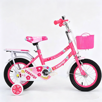 Vélo pour filles de 12 à 20 pouces, idéal pour les 3-12 ans, vélo princesse rose avec roues stabilisatrices, cadre en acier à haute teneur en carbone, vente en gros directe usine