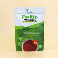 Sachet recyclable imprimé personnalisé pochette debout en plastique pour le thé pour l'emballage alimentaire sac refermable de stockage de poudre de mylar
