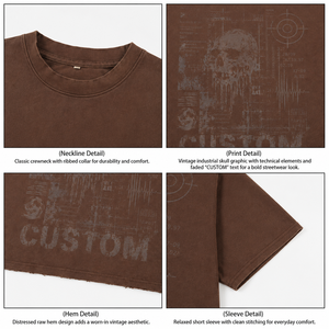 Custom <b>Flame</b> Pegasus Graphic T-<b>shirt</b> Vintage Washed 100% Cotton Oversized Heavyweight Streetwear Print Tee Men T <b>Shirt</b> - Product Image 2