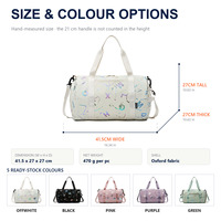 Sac de sport en tissu Oxford avec compartiment humide/sec et poche pour trolley pour femmes, idéal pour les acheteurs en gros et les voyages