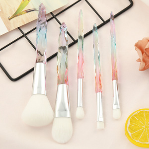 Bán Buôn 5Pcs Fashional Pha Lê Kim Cương Xử Lý Trang Điểm Bàn Chải Đầy Màu Sắc Trang Điểm Bàn Chải Vẻ Đẹp Trang Điểm Bàn Chải Thiết Lập - Product Image 5