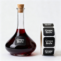 Étiquettes de vin personnalisées en BOPP, autocollants de sécurité holographiques pour l'emballage de bouteilles de vin haut de gamme, brasserie, distillerie