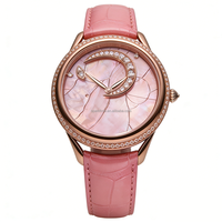 Jam Tangan Wanita Mewah Elegan dengan Dekorasi Kristal |   Casing Baja Tahan Karat |   Tersedia Label Pribadi OEM