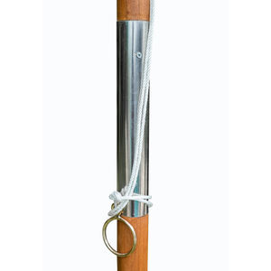 Sombrilla de Playa de Madera con Flecos de Algodón Macramé Estilo Boho, Sombrilla de <span class=keywords><strong>Patio</strong></span> Premium con Techo Tejido y Borlas - Product Image 3