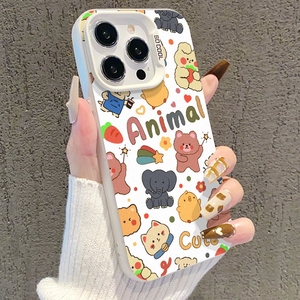 Funda de teléfono móvil IMD de fiesta de animales bonitos de dibujos animados para iPhone 17 16 15 14 13 12 11 Pro Max funda de teléfono móvil de TPU resistente a caídas - Product Image 6