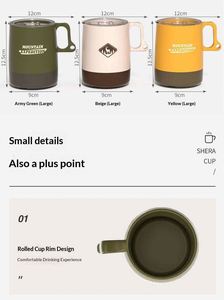 Gobelet à eau réutilisable écologique, léger, pour café et thé, parfait pour le camping en plein air, la randonnée, la maison, les pique-niques en couple - Product Image 6