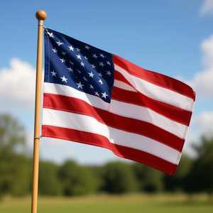 ธงชาติอเมริกา DB ขนาด 3x5 ฟุต สำหรับใช้งานกลางแจ้ง ผ้าโพลีเอสเตอร์ปักอย่างดี ทนทาน เหมาะสำหรับตั้งโชว์ - Product Image 2