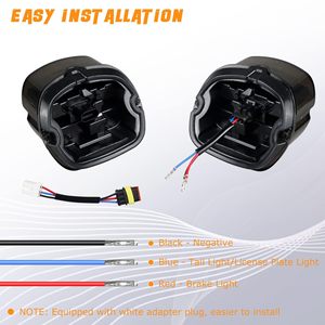 Feux arrière LED fumés pour moto, feux de freinage compatibles avec Harley Dyna Road King <span class=keywords><strong>Electra</strong></span> Glide Street - Product Image 4