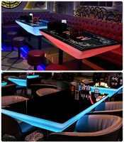 Table basse LED moderne, mobilier de bar LED, table et chaise pour boîte de nuit, événement, fête