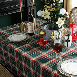 Tovaglia a Quadri Americana Retrò per Tutte le Stagioni, Copritavolo Rettangolare di Lusso a Scacchi Britannici per Feste, Banchetti e Tavolini da Caffè - Product Image 5