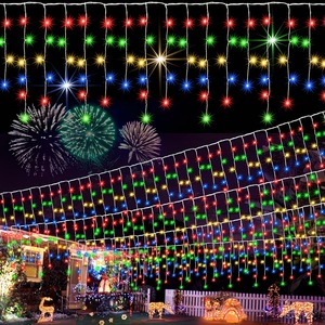 Luces LED de carámbanos para Navidad, interiores y exteriores, impermeables, para bodas, fiestas, jardín, guirnaldas, luces de ambiente - Product Image 5
