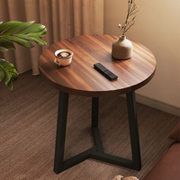 Table basse pliante traditionnelle pour salon, mobilier de maison, table d'appoint pour petit appartement, table à thé ronde pour balcon
