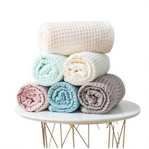 100%Cotton Woven Eco-Friendly Quick Dry Bath Washcloths <b>Hand</b> <b>Towels</b> Set Premium Ultra Soft Highly Absorbent Striped <b>Pattern</b> Home - Product Image 1