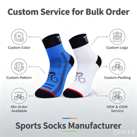 Chaussettes de cyclisme professionnelles en gros unisexe respirantes en maille avec soutien de la voûte plantaire et compression, chaussettes de sport personnalisables avec logo et motif OEM