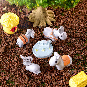 2025 dessin animé Animal Figurine Mini <span class=keywords><strong>jardin</strong></span> Simulation tirer <span class=keywords><strong>moulin</strong></span> âne Figurine jouet ferme Animal Miniature Micro paysage décor - Product Image 3
