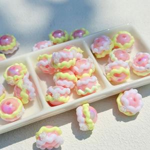 Perles acryliques peintes à la main multicolores 16 mm rondes DIY Chaîne de téléphone portable Accessoires de bijoux - Product Image 5