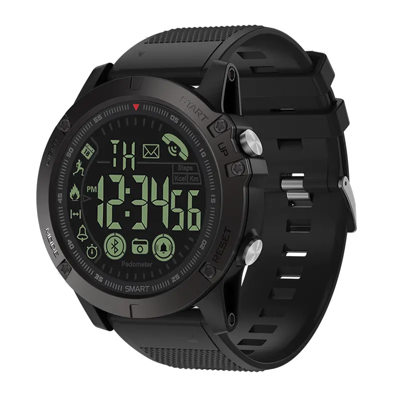 Trendy Electronic Low Price GPS Tracker Hot Sale Stainless Steel Outdoor Rugged Round Dial Tactical 5atm Smart watch