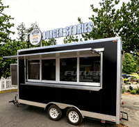 Camion de cuisine mobile 220V avec glace, pizza, café, hot-dogs, remorque de concession, chariot