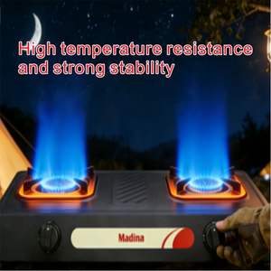 เตาแก๊สสองหัว แผงเหล็กเคลือบสีแบบรีดเย็น |   เตาปรุงอาหารกลางแจ้งประหยัดพลังงาน ทนทาน สำหรับโรงแรมและครัวเรือน |   เตาแก๊ส 2 หัว - Product Image 3