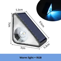 Nouvelle Lampe Murale Solaire Nocturne OEM d'Usine à Lumière Chaude, Sept Couleurs Fixes, Multi-Modes, pour Scène, Marches et Escaliers