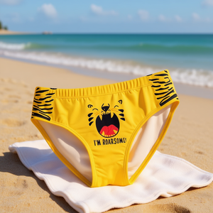 Ropa interior con estampado de tigre amarillo para niñas Buonic, talla 4/6 6/8 8/10 10/12 - Product Image 2