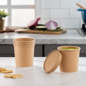 Bol jetable en papier kraft micro-ondable pour salade et repas, contenant en gros pour riz et soupe, bol blanc gaufré pour pain et bonbons - Product Image 3