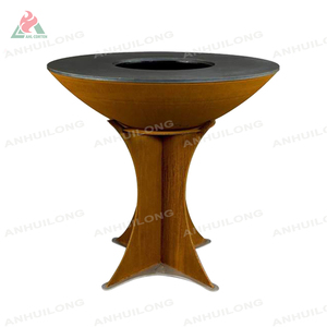 Corten metal outdoor patio fire pit BBQ piccolo barbecue pit BBQ corten steel - Product Image 4