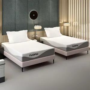 आधुनिक 5 स्टार होटल बिस्तर जेब कुंडल वसंत पूर्ण आकार तक लुढ़का रानी गद्दे के लिए थोक