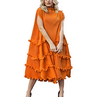 Robe longue plissée pour femmes africaines Miyaki, à volants, grande taille, tenue décontractée d'été pour les trajets quotidiens et les soirées