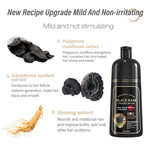 Joynna แชมพูย้อมผมธรรมชาติบริสุทธิ์ทำจากโฟมสีดำเข้มสำหรับ<span class=keywords><strong>ผม</strong></span>ขาวครีมปกป้องผมถาวรหนึ่ง<span class=keywords><strong>สมุนไพร</strong></span> - Product Image 5