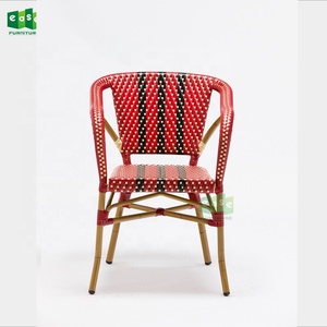 (E1040) Italiano francés restaurante al aire libre ratán <span class=keywords><strong>Bistro</strong></span> sillas de comedor con brazos - Product Image 3