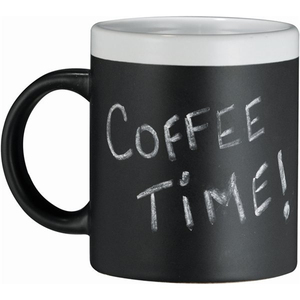 Tazza in Ceramica Effetto Lavagna Scrivibile, Tazza da <span class=keywords><strong>Caffè</strong></span> Nera Opaca <span class=keywords><strong>con</strong></span> Bordo Blu, Tazza da Tè in Gres per Pittura Fai-da-te - Product Image 2
