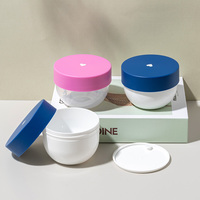Pots cosmétiques de luxe personnalisés en PP avec couvercle à vis pour crème visage et soins de la peau, avec emballage estampé or, 200g/250g
