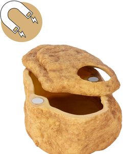 REPTIZOO Cueva de Escondite para <span class=keywords><strong>Reptiles</strong></span> 3 en 1, Cueva de Atracción para Serpientes, Pitones Reales, Geckos y <span class=keywords><strong>Reptiles</strong></span> ERS28S - Product Image 4