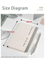 Cuaderno de Cuero Personalizado A6, 100 Hojas, Grueso, con Páginas en Blanco, para Viajes, Estilo Minimalista, con Líneas Horizontales, para Uso Diario