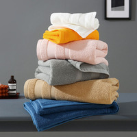 Wholesale Custom logo 100% Cotton Bath Towel Super Dry Cheap Water Absorption Hotel Towel Set Hair Salon Nail
