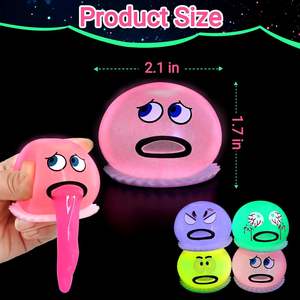 Lot de 4 balles de slime EVA à succion, balles anti-stress, blague hilarante, cadeau amusant, jouet sensoriel à presser pour les enfants de 5 ans et plus - Product Image 6