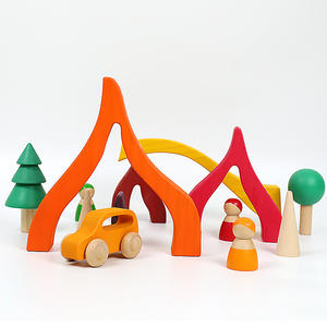 Jeu d'empilage de blocs <span class=keywords><strong>en</strong></span> bois arc-<span class=keywords><strong>en</strong></span>-ciel, pont <span class=keywords><strong>en</strong></span> arc coloré, jouet éducatif pour enfants, éducation précoce - Product Image 4