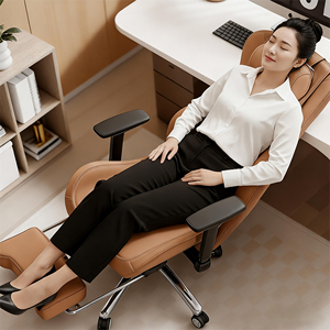 2026 Neuestes Design Luxuriöser Ergonomischer Leder-Bürostuhl mit Nacken- und Rückenmassage - Product Image 4