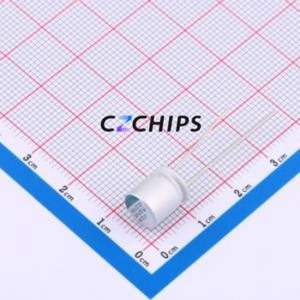 Condensateur électrolytique hybride solide-liquide en aluminium HBS221M1EBK-0810, traversant, D8xL10mm 220uF 20% 25V 8mm - Product Image 1