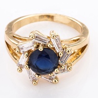 Bagues de Bijouterie Fine Oro Joyería en Zircone, Excellente Qualité, Plaqué Or Turc, avec Pierres en Zircone pour Femmes, Vente en Gros