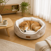 Coussin pour animaux de compagnie festonné en fausse fourrure longue et moelleuse, confortable, rembourré en coton PP, amovible et lavable, pour chiens et chats, vente en gros