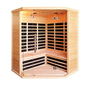 Sauna Moderna de Infrarrojos Lejanos para 2 Personas, Interior/Exterior, con Terapia de Luz Roja, Madera de Cedro Rojo y Abeto, Beneficios para la Salud - Product Image 1