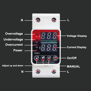 Pas cher bonne qualité SP Din rail double affichage réglable sur et sous <span class=keywords><strong>tension</strong></span> protecteur 63a 220v 230v ac - Product Image 1