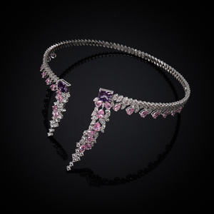 00025 набор женских колье-чокеров с фианитом - Product Image 6