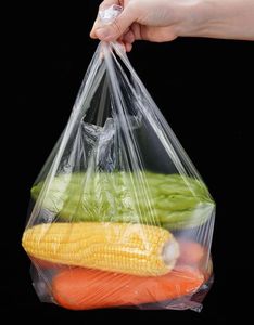 Hdpe Ldpe Plastic Handle Shopping Supermarket Durable Clear Food <b>Storage</b> Saver Bags for Fruit <b>Vegetable</b> - Product Image 3